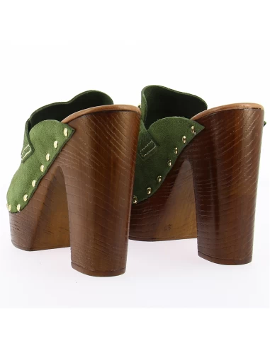 Sandro Rosi Mules à Talon Femme 8422 Cuir Vert – Image 3