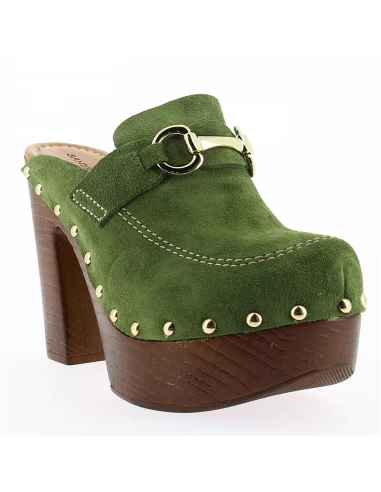 Sandro Rosi Mules à Talon Femme 8422 Cuir Vert – Image 4