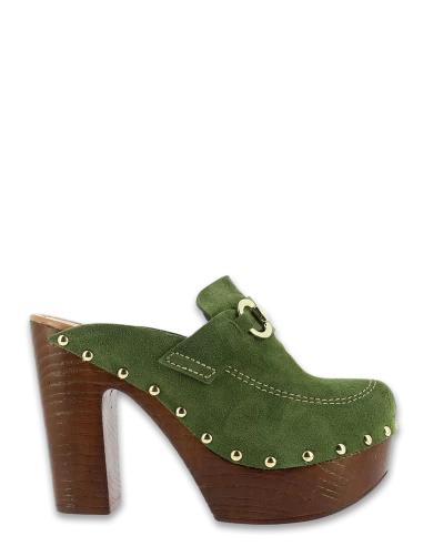 Sandro Rosi Mules Ă Talon Femme 8422 Cuir Vert