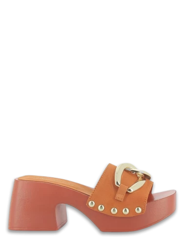 Sandro Rosi Mules Ă Talon Femme 8647 Cuir Orange