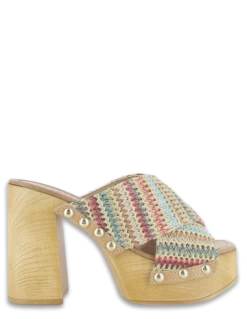 Sandro Rosi Mules à Talon Femme 8753 Cuir Multicolor