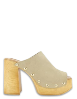 Sandro Rosi Mules à Talon Femme 8758 Cuir Beige