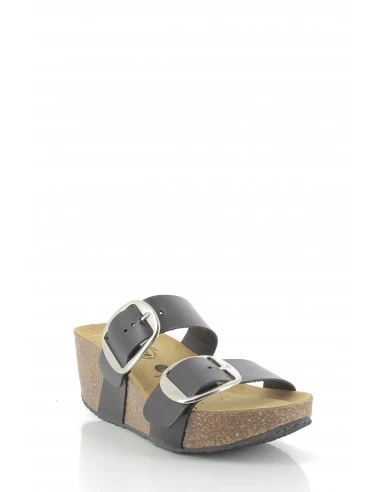 Plakton Mules Compensées Femme So Rock Bi Noir – Image 3