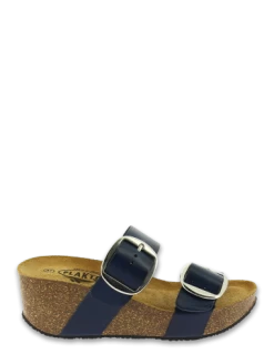 Plakton Mules Compensées Femme So Rock Bi Noir