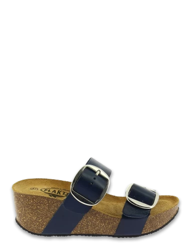 Plakton Mules Compensées Femme So Rock Bi Noir