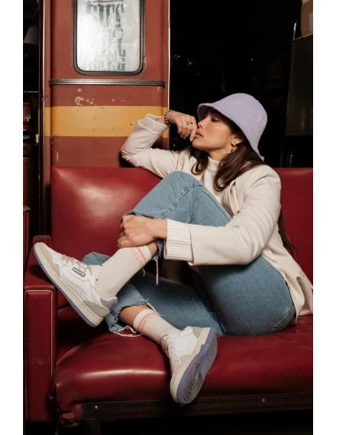 Victoria Baskets De Ville Femme - Blanc/Violet – Image 5