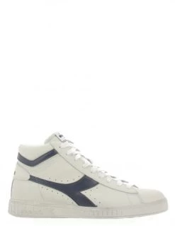 Diadora Sneakers Montantes Mixte Game L Hi Waxed Cuir Blanc/bleu
