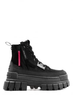 Palladium Boots Compensées Femme Revolt Boot Zip Tx Noir