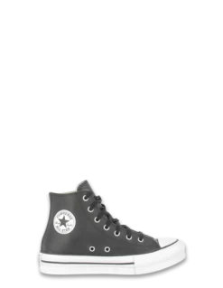 Converse Sneakers Compensées Montantes Enfant Ctas Lift Eva Leather Cuir Noir