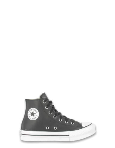 Converse Sneakers Compensées Montantes Enfant Ctas Lift Eva Leather Cuir Noir