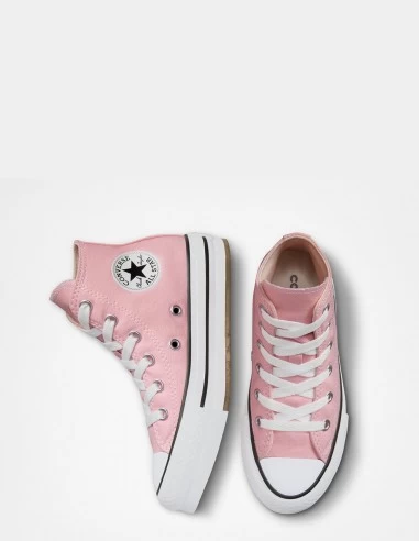 Converse Sneakers Compensées Montantes Enfant Ctas Eva Lift Hi Rose – Image 2