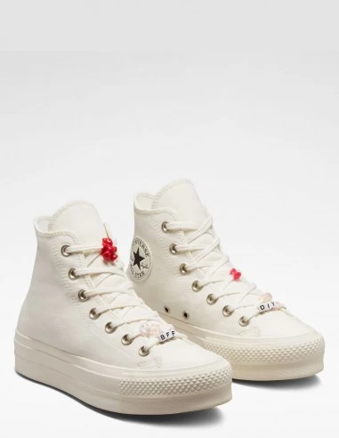 Converse Sneakers Compensées Femme Ctas Lift Hi Blanc – Image 3