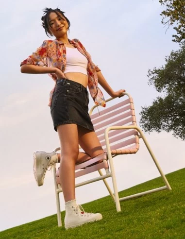 Converse Sneakers Compensées Femme Ctas Lift Hi Blanc – Image 7