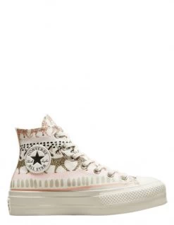 Converse Sneakers Compensées Femme Ctas Lift Hi Imprimé Animalier