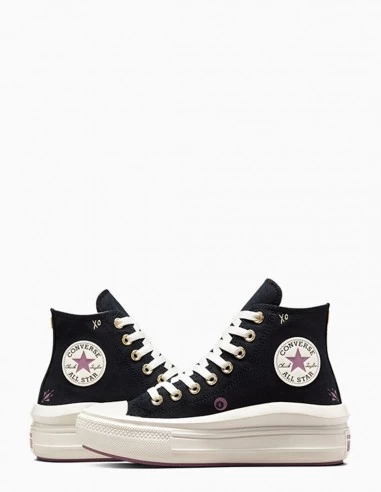 Converse Sneakers Compensée Ctas Move Hi Black/dreamy Dahlia – Image 4