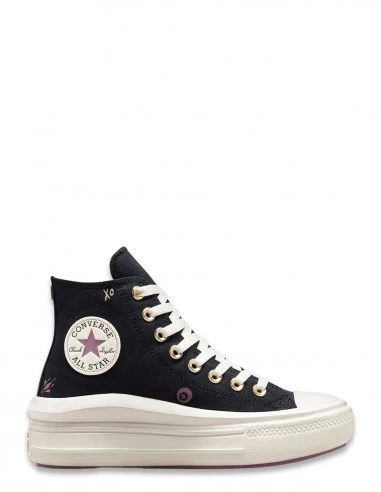 Converse Sneakers Compensée Ctas Move Hi Black/dreamy Dahlia
