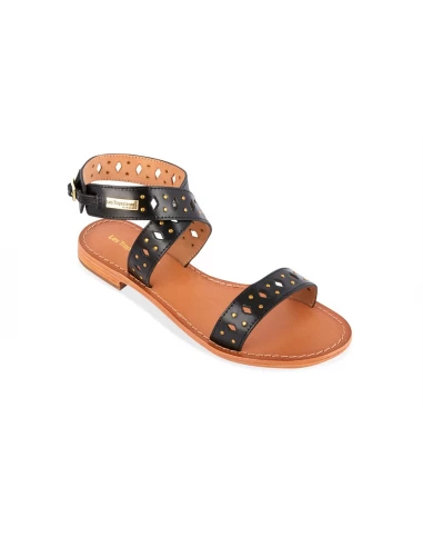 Les Tropéziennes Par M Belarbi Les Tropeziennes Par M.Belarbi Sandales Femme Harnya Cuir Noir – Image 2