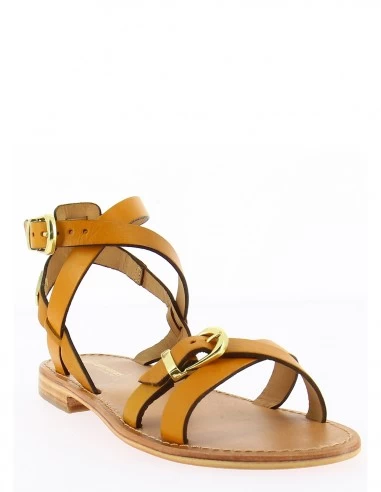 Les Tropéziennes Par M Belarbi Les Tropeziennes Par M.Belarbi Sandales Plates Femme Hepana Cuir Jaune – Image 3