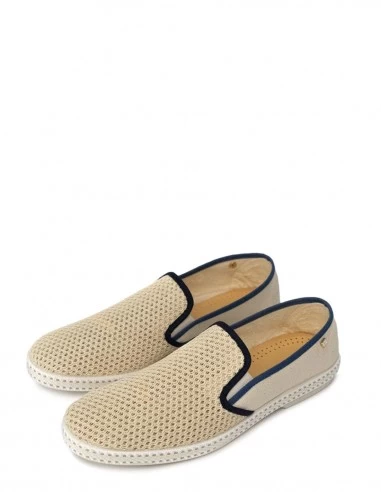 Rivieras Espadrilles Homme Classic Canvas & Mesh Pamir Beige – Image 2