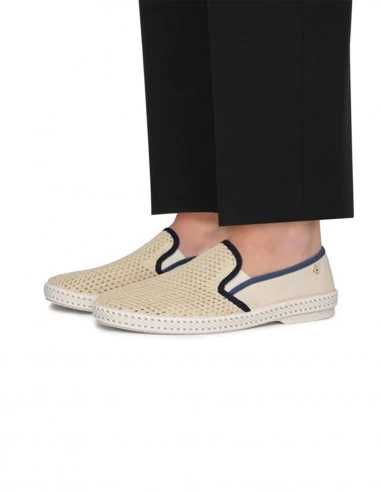 Rivieras Espadrilles Homme Classic Canvas & Mesh Pamir Beige – Image 3