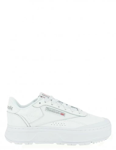 Reebok Sneakers Compensées Femme Club C Double Geo Cuir Blanc