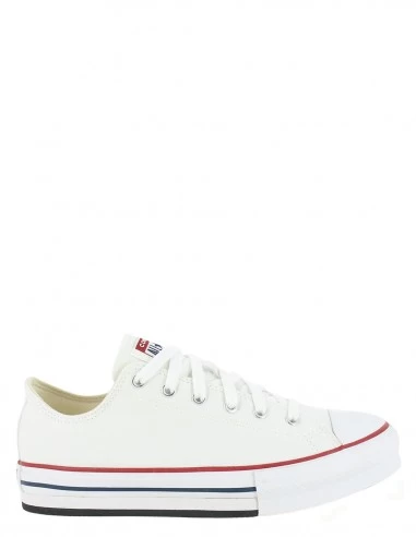 Converse Sneakers Compensées Basses Enfant Ctas Platform Eva Ox Blanc