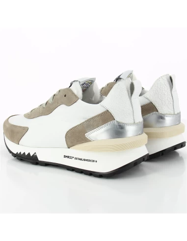 Semerdjian Baskets De Ville Homme Diego 7778 Blanc/marron – Image 4