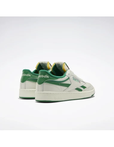 Reebok Sneakers Homme Club C Revenge Vintage Cuir Blanc/vert – Image 3