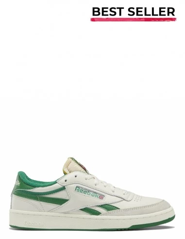 Reebok Sneakers Homme Club C Revenge Vintage Cuir Blanc/vert