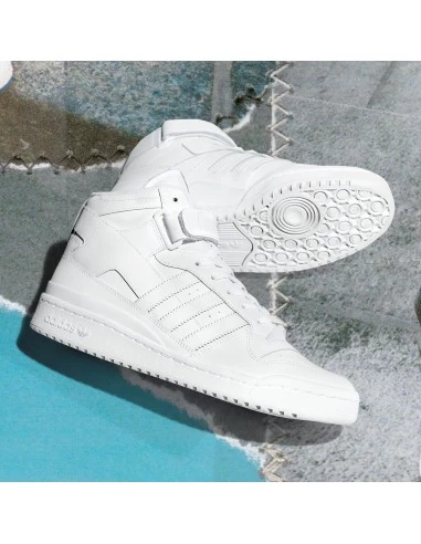 Adidas Sneakers Homme Forum Mid Cuir Blanc – Image 5