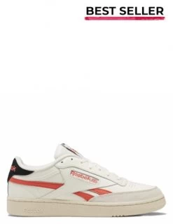 Reebok Sneakers Homme Club C Revenge Cuir Blanc/orange