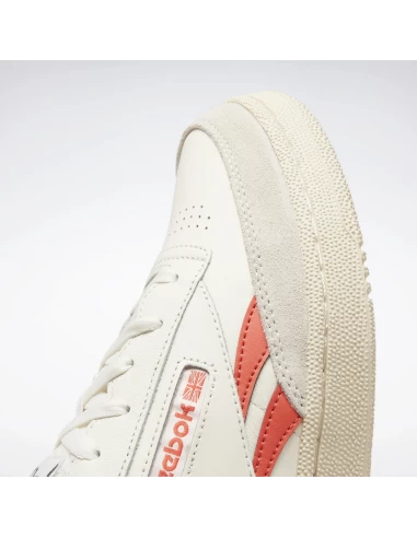 Reebok Sneakers Homme Club C Revenge Cuir Blanc/orange – Image 5