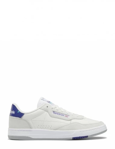 Reebok Sneakers Homme Court Peak Cuir Blanc/Bleu