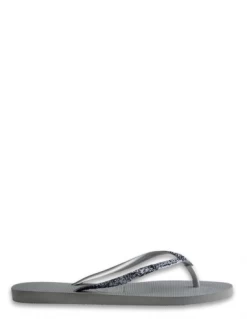 Havaianas Tongs Femme Slim Glitter II Gris Acier Pailettes