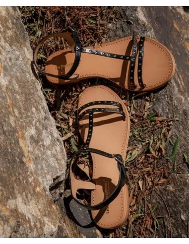 Les Tropéziennes Par M Belarbi Les Tropeziennes Par M.Belarbi Sandales Femme Henya Cuir Noir – Image 4