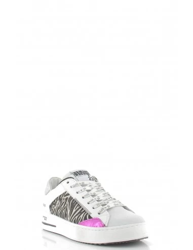 Semerdjian Baskets De Ville Hova 10049 Cuir Blanc/zebre/rose – Image 3