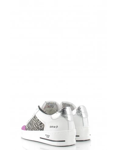 Semerdjian Baskets De Ville Hova 10049 Cuir Blanc/zebre/rose – Image 4