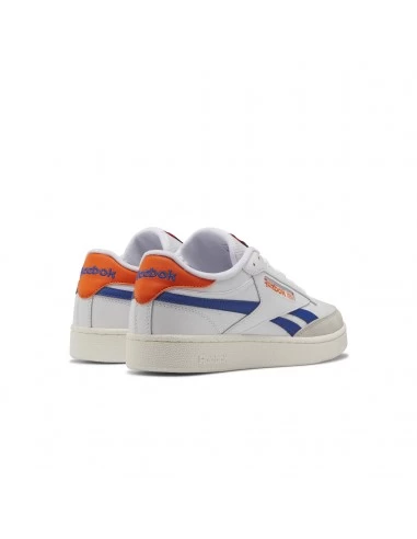 Reebok Sneakers Homme Club C Revenge Cuir Blanc/bleu/orange – Image 4