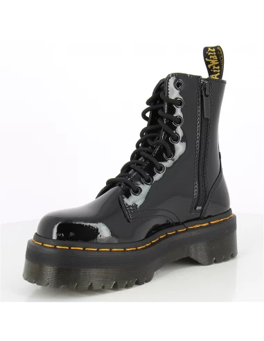 Dr. Martens Dr Martens Boots Compensées Femme Jadon Cuir Verni Noir – Image 4