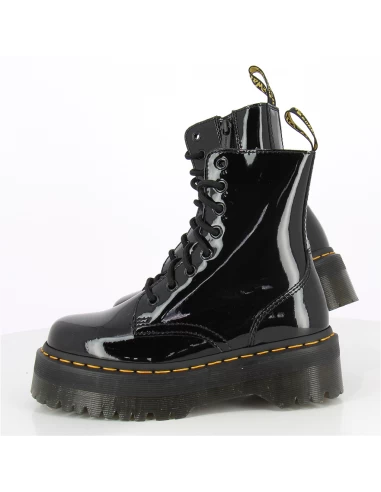 Dr. Martens Dr Martens Boots Compensées Femme Jadon Cuir Verni Noir – Image 5