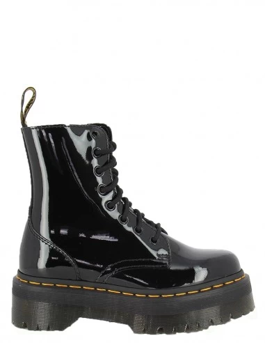 Dr. Martens Dr Martens Boots Compensées Femme Jadon Cuir Verni Noir
