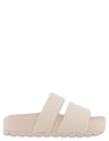 Colors Of California Two Band Square Sole Slide Pink Femme