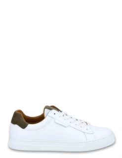 Schmoove Baskets De Ville Homme Spark Clay Cuir Blanc/marron