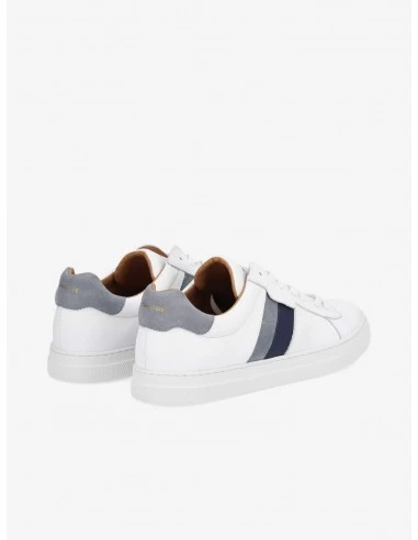 Schmoove Baskets De Ville Homme Spark Gang Cuir Blanc/noir/gris – Image 3