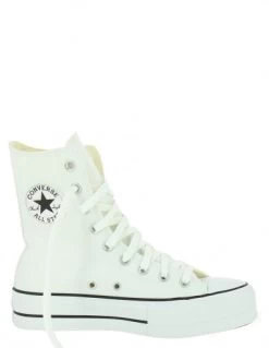 Converse Sneakers Compensées Montantes Femme Chuck Taylor Extra High Platform Blanc