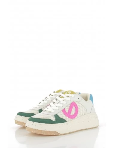 No Name Baskets De Ville Femme Bridget Sneaker Blanc/rose/vert/bleu – Image 2