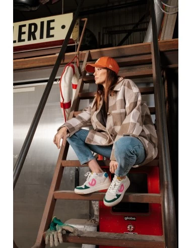 No Name Baskets De Ville Femme Bridget Sneaker Blanc/rose/vert/bleu – Image 6