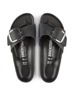 Birkenstock Claquettes Femme Madrid Cuir Noir