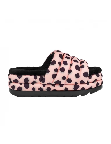 Ugg Claquettes Compensées Femme Maxi Slide Cheetah Print Leopard Rose – Image 4