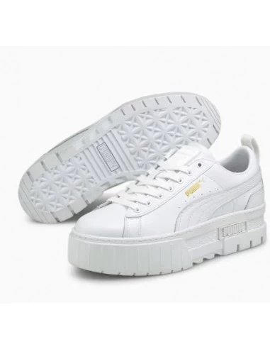 Puma Sneakers Compensées Femme Mayze Classic Cuir Blanc – Image 2
